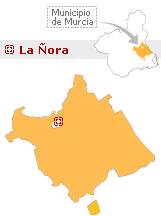 Situación de Biblioteca La Ñora en el municipio de Murcia
