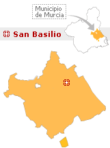 Situación de Biblioteca San Basilio en el municipio de Murcia