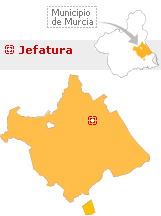 Situacin de * Jefatura de la RMBM en el municipio de Murcia