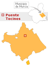 Situaci&oacute;n de Puente Tocinos en el municipio de Murcia